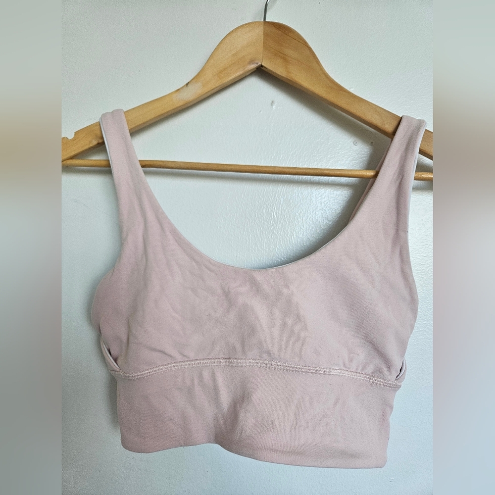 GUC Lululemon Align Reversible Bra, Pink/Ivory, Size 4
